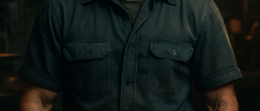 a man in a dark room